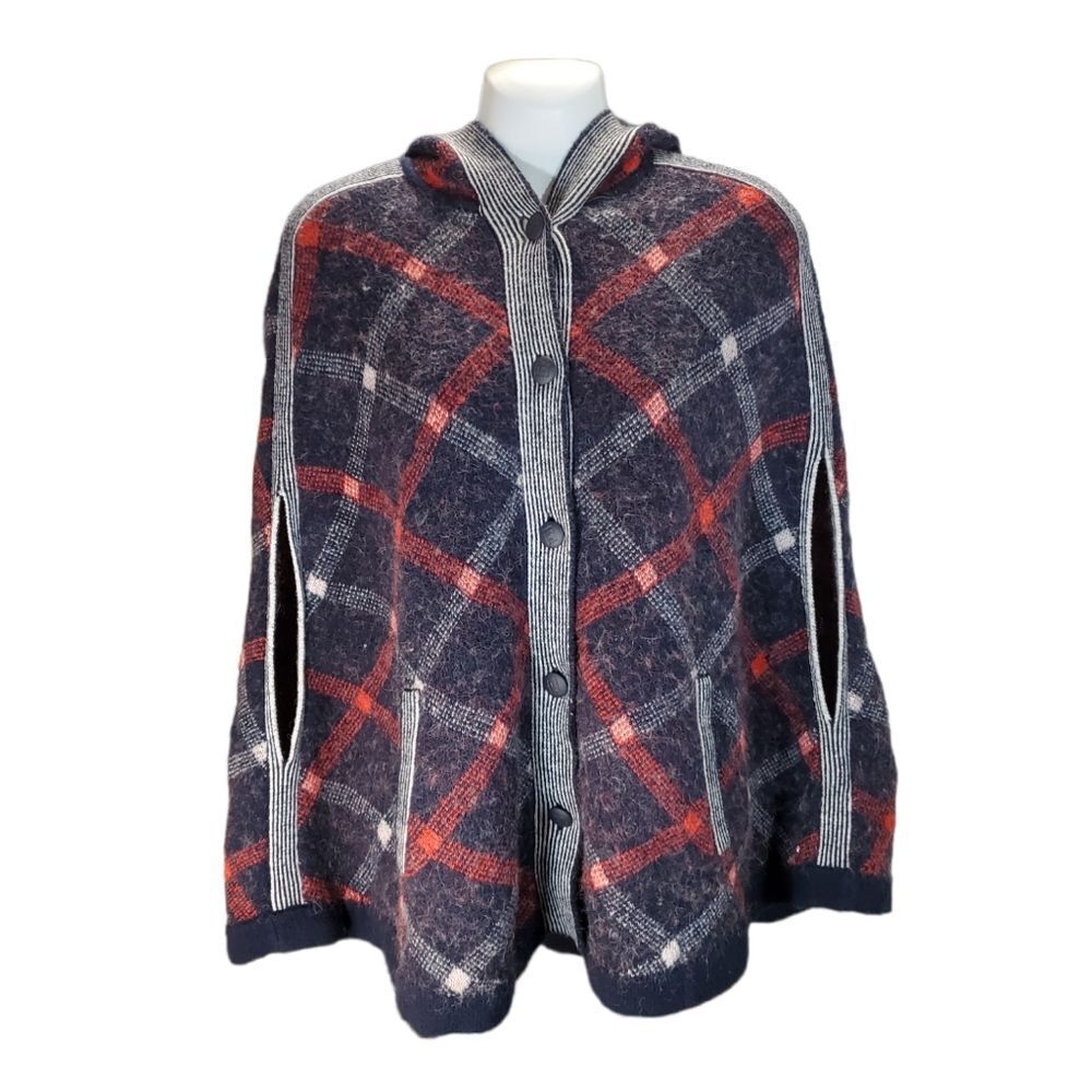TOMMY HILFIGER wool angora blend cape XS